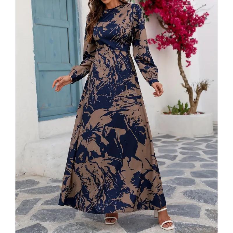 

Женское модное платье средней длины с принтом «Темперамент» 2XL тёмно-синий