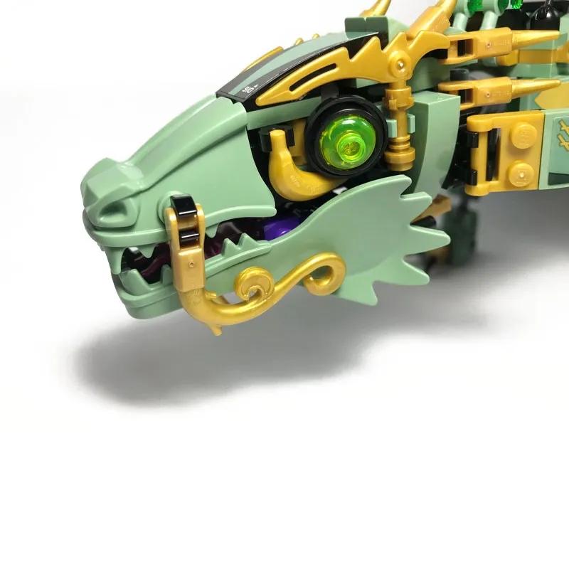 70612 Green Mech Dragon Model From Movie Building Blocks Children Toys for Boys Christmas Gifts for Adult Home Decoration