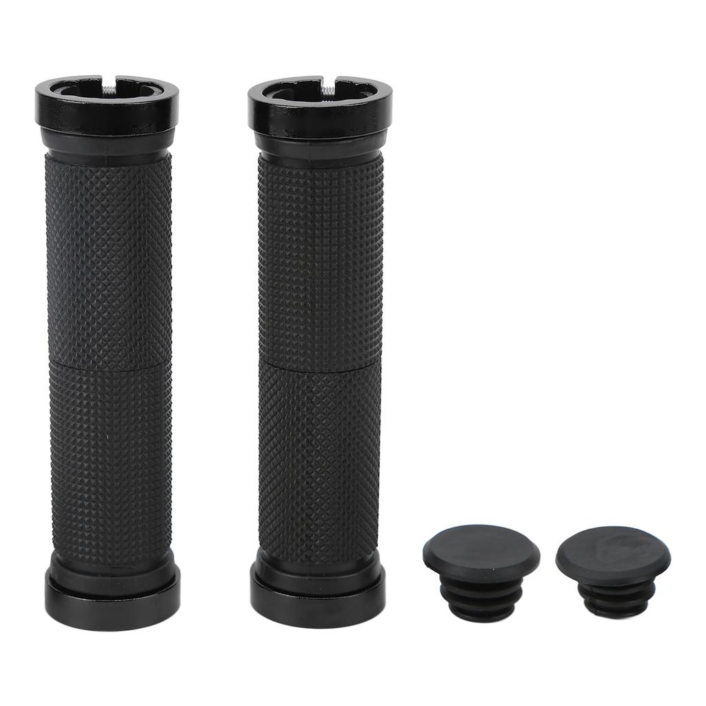 CANSUCC Mountain Bike Handle Bar Cover Aluminum Lock Loop Bicycle Rubber Handle Bar GripsBlack