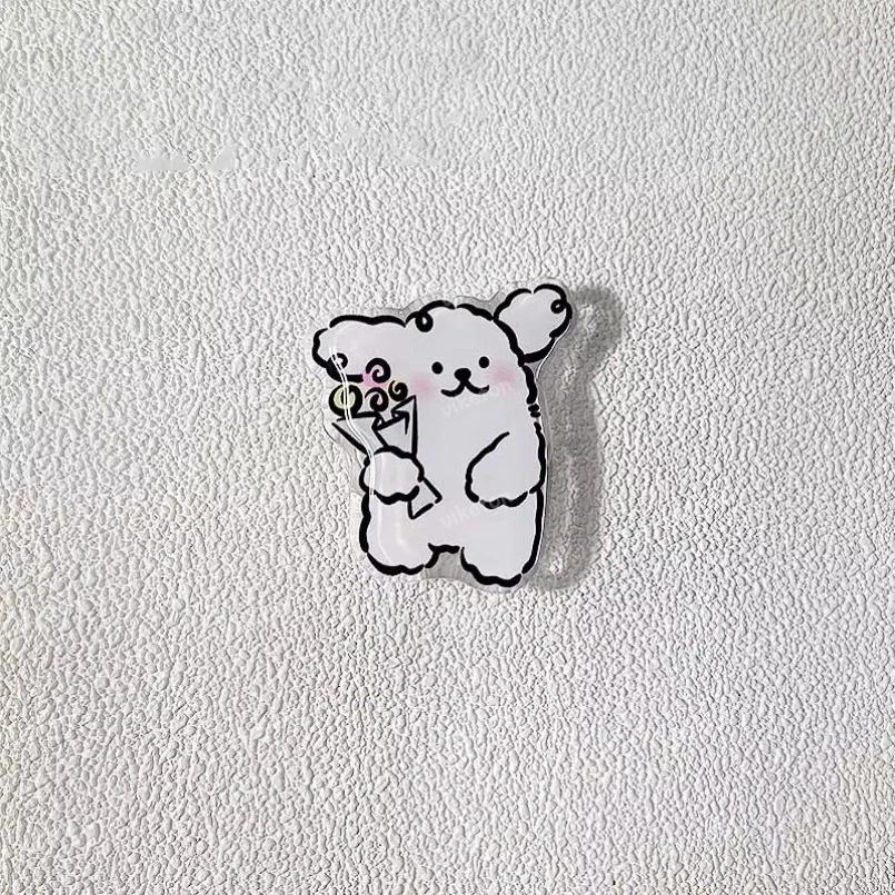 Магнитный карманный держатель-подставка для телефона, держатель-тока, кронштейн, корейский милый мультяшный щенок, держатель для пальца-кольца для iPhone, Samsung, Xiaomi