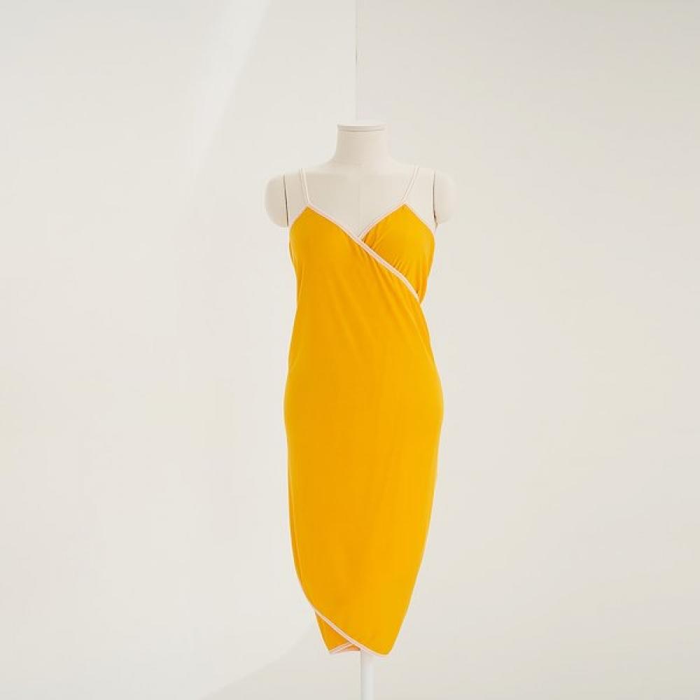 Bb De Soli De Wrap Dress Basic Yellow Single option