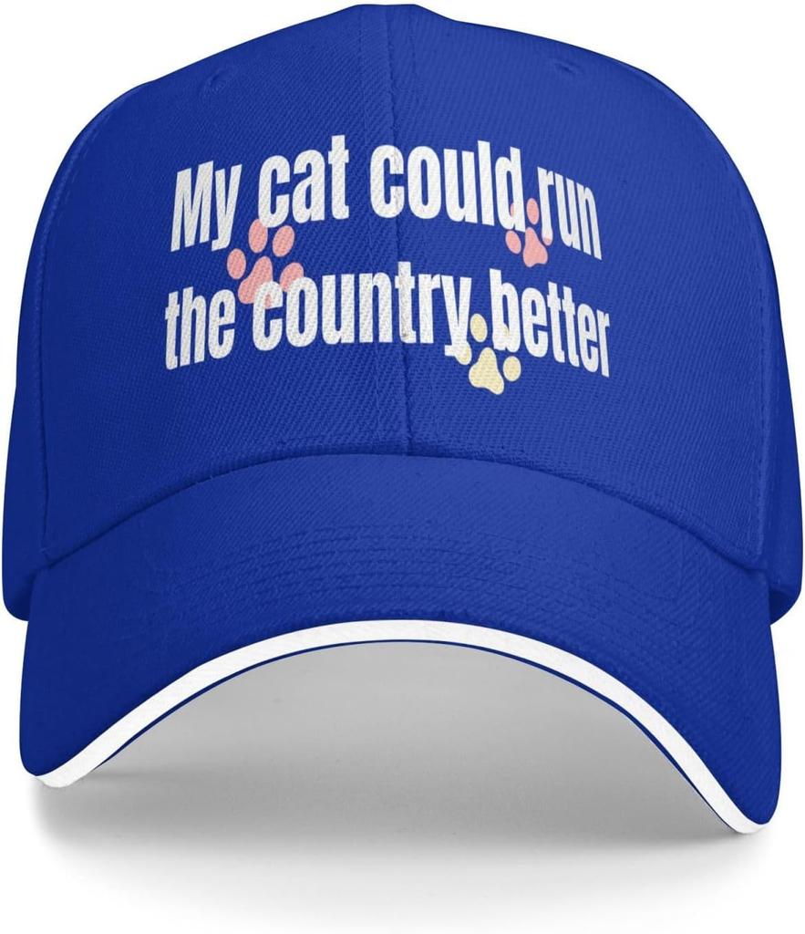 My Cat Could Run The Country Better Baseball Cap Unisex Adult Polyester Adjustable Outdoor Hats