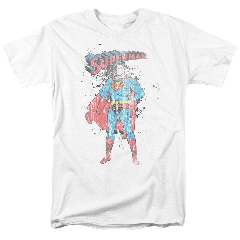 SUPERMAN VINTAGE INK SPLATTER Licensed Adult Men s Graphic Tee Shirt SM-5XL S