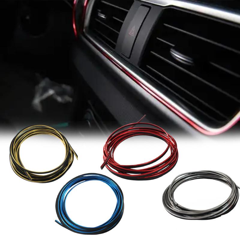 Styling Car Moulding Decorative Filler Strip Interior Exterior Set Red 5 Meters