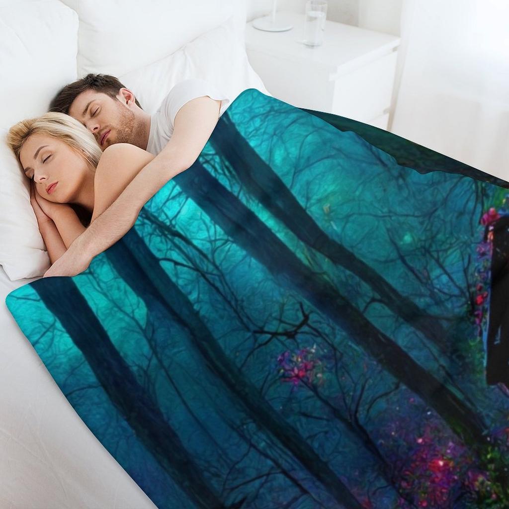 Home at the Heart of the Forest Throw Blanket Retros Sofa Decorative Sofa Baby Blankets