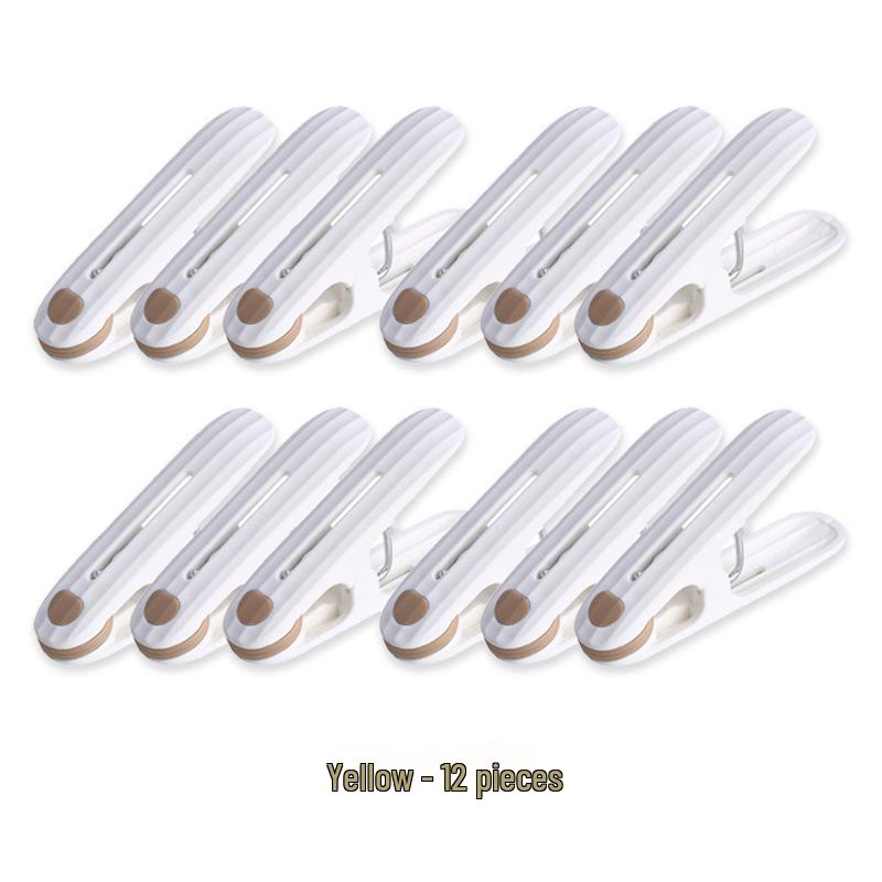 Windproof Traceless Clothes Pegs: Plastic Clips for Drying Clothes, Socks, and Bed Sheets жёлтый