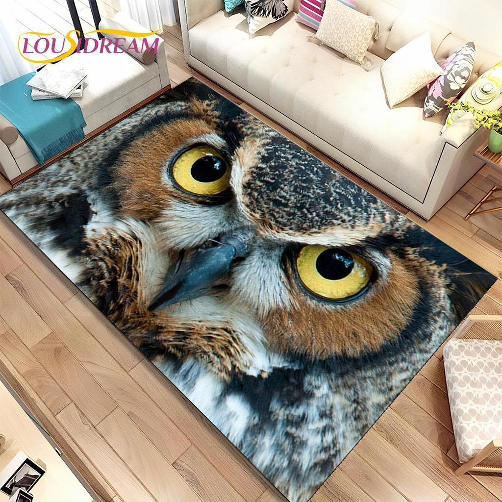 Covor drăguț bufniță cu desene animate 3D, covor covor pentru acasă sufragerie copii dormitor canapea preș Decor, copii se joacă covoraș antiderapant