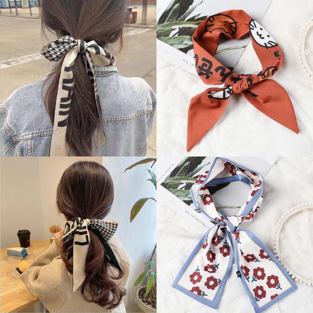 Classic Plaid Headbands Silk Scarf Hair Rope With Timeless Houndstooth Pattern For Chic Looks