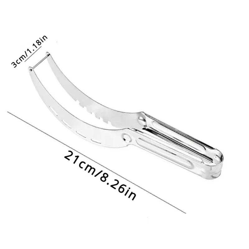 

Кухонная мельница для нарезки арбуза из нержавеющей стали, артефакт, салат, фруктовая слайсер-резка, инструменты, аксессуары для выемки арбуза, гаджет