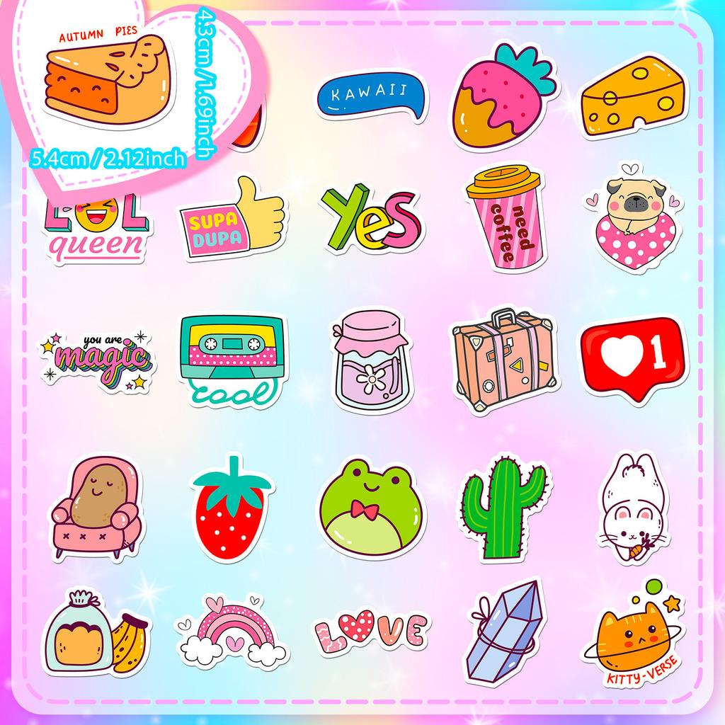 50 Bunte Leben Aufkleber Neues Produkt Bemalte Bunte Tier Graffiti Aufkleber Cartoon Niedliche Aufkleber