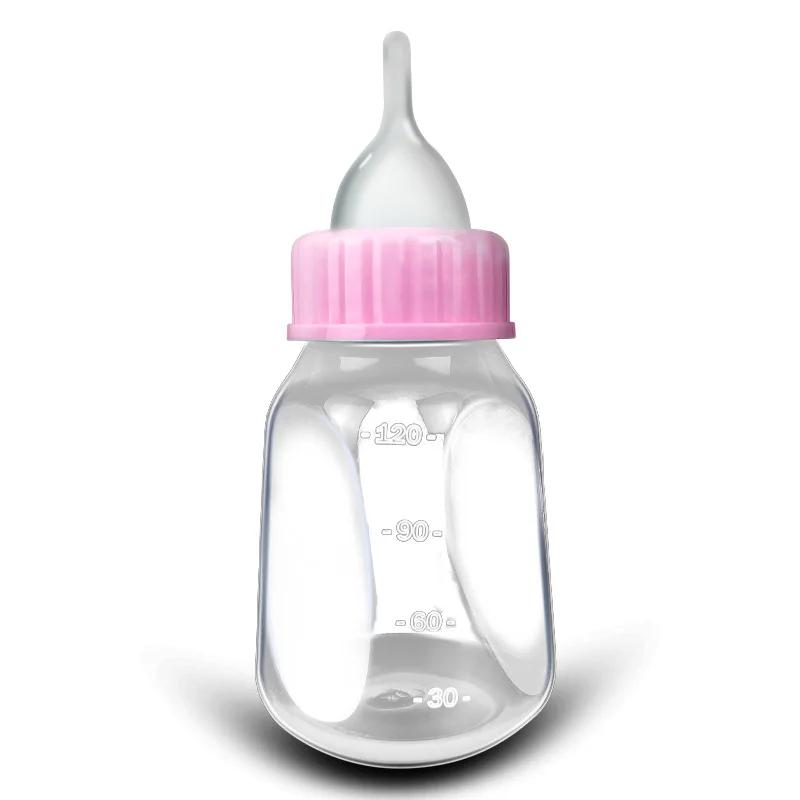 

4-упаковка набора для кормления домашних животных, бутылочки для молока, соски, бутылочки для кормления мелких животных розовый