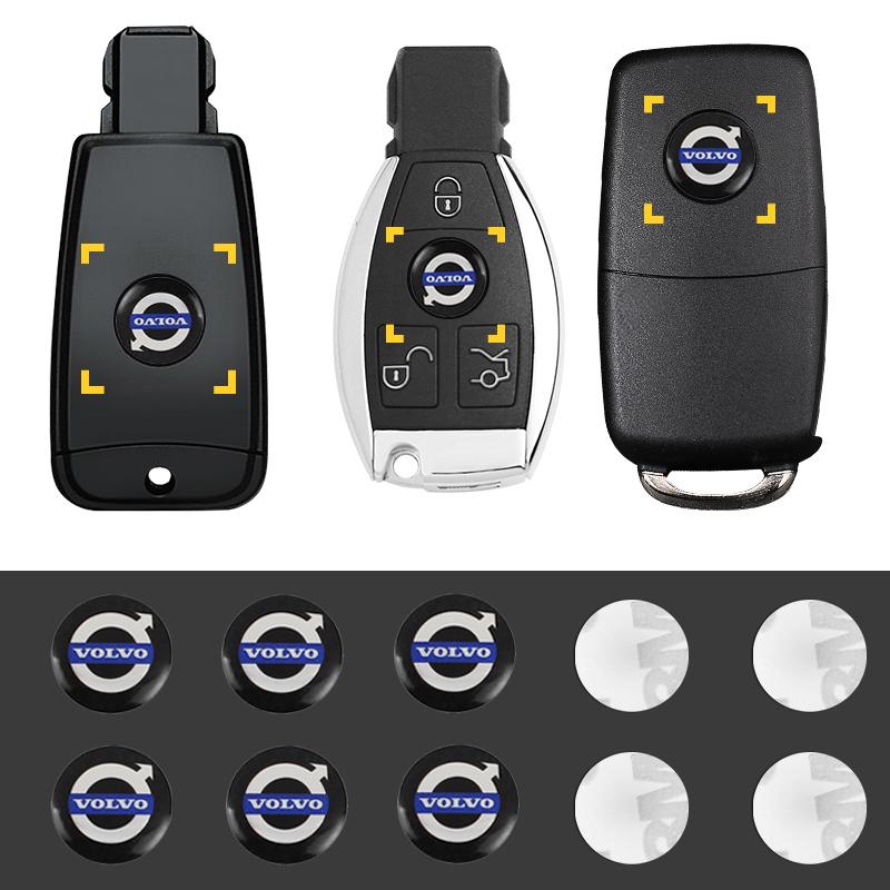 5 Peças Adesivo de Chave Remota de Carro Emblema de Alumínio Distintivo Decoração Adesivo Para Volvo V60 V40 XC90 S60 XC60 V50 V70 S90 V90 EX90 EM90 C40