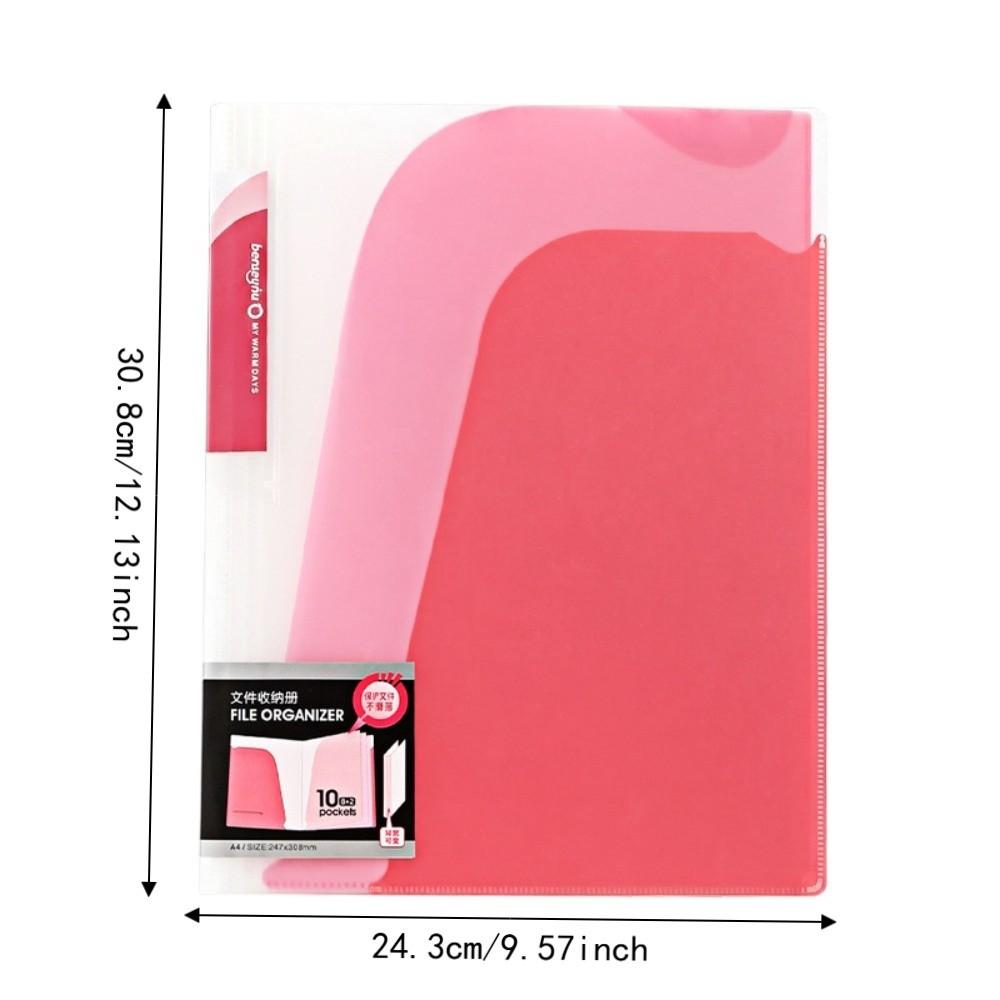 Waterproof A4 Document Organizer Angled-cut Student File Folder Stationery