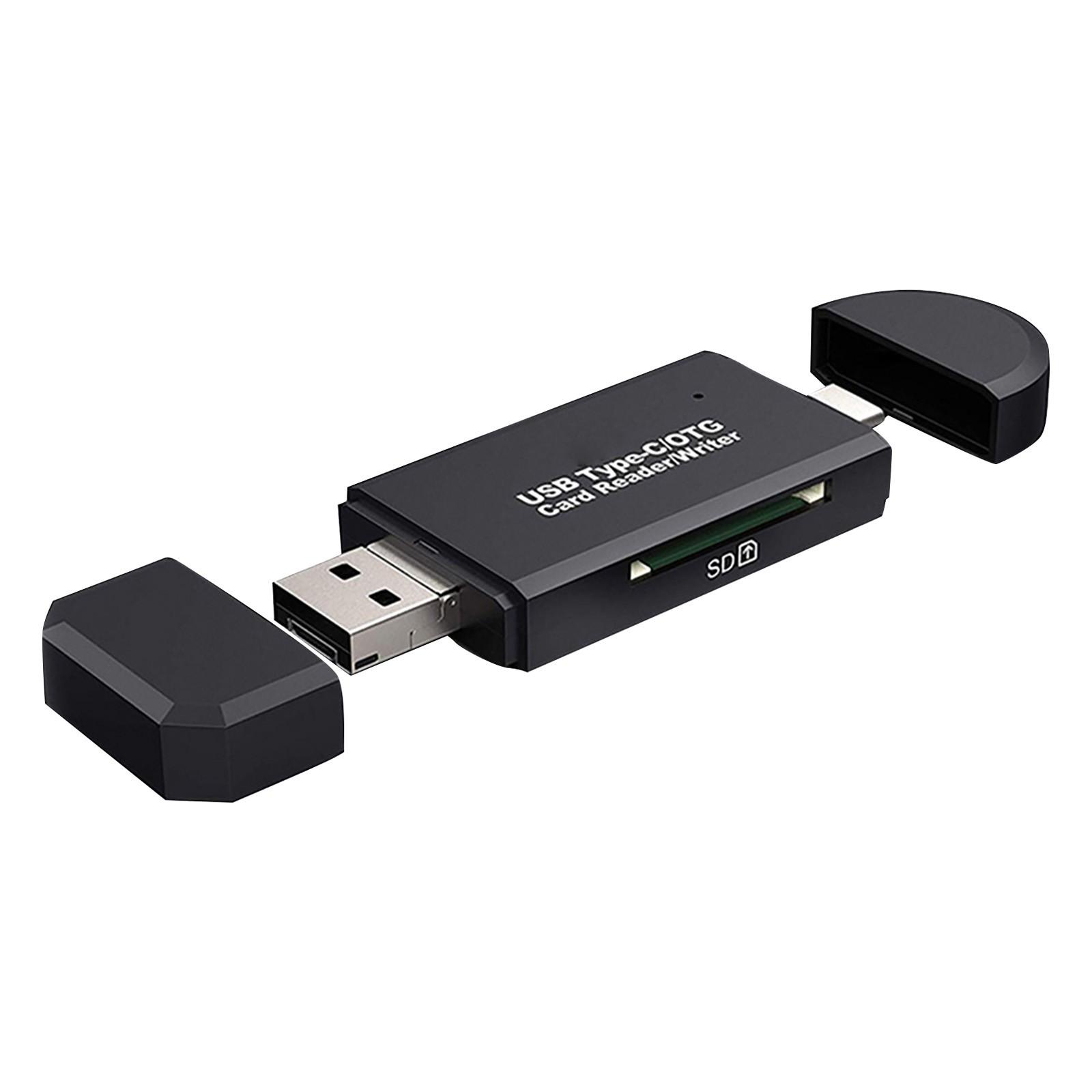 

Адаптер Micro USB OTG к USB 2.0, устройство чтения карт SD/Micro SD с разъемом USB2.0 и Micro USB для смартфонов Android One Size чёрный