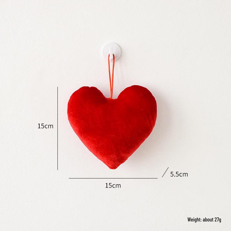 NUCHI Valentine s Day Red Heart Pendant for Couples - Romantic Party Decoration Ornament