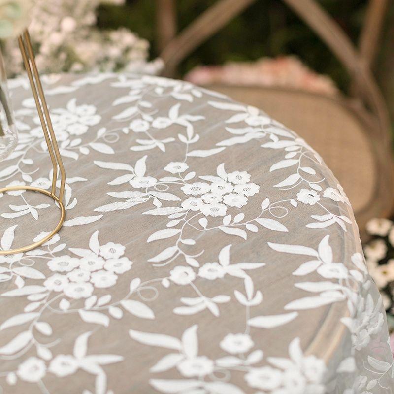 Coffee Table Tablecloth Lace Table Cloth Rectangular Fabric Tablecloth European Round Household Small Fresh Tablecloth Background Cover Towel