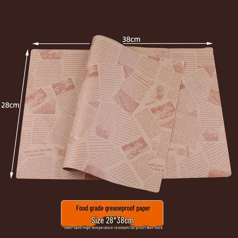 American Greaseproof Oil-Proof Food Grade Rectangular Paper Liner for Takeout Boxes and Snack Trays