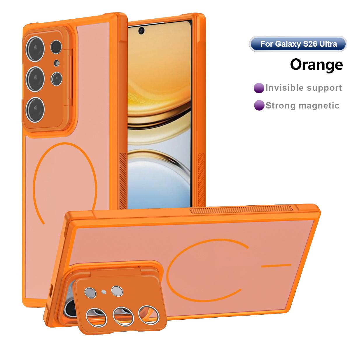 

Magnetic Lens Mount Bracket Case For Samsung Galaxy S26 Ultra S25 S24 S23 S22 Ultra S26 Plus S25 FE Edge Concealed Stand Cover Galaxy S23 Ultra