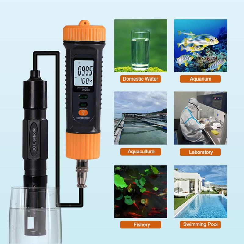 T21C Oxygen Content Detector 0-20Mg/L Bluetooth Tuya Dissolved Oxygen Meter Digital Water Quality Analyzer For Pool Aquarium