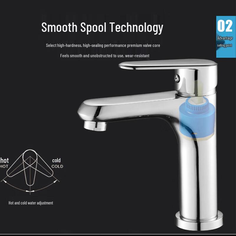 YiYao 304 Stainless Steel Bathroom Basin Faucet