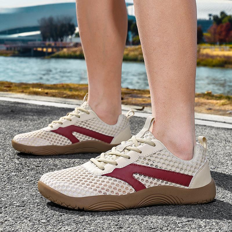Wide Toe Box Sneakers for Men Breathable Mesh Cross-training Shoes Anti-slip Gym Exercise Casual Sports Shoes Plus Size 39-48