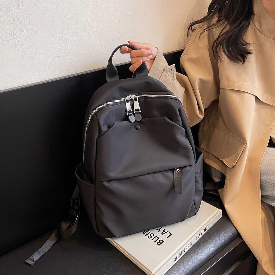 Backpack Women'S Fashion Fashion Versatile Oxford Cloth Student Backpack Large Capacity Trend Travel Canvas School Bag