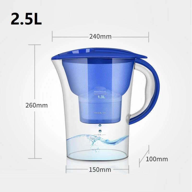 Chaleira Doméstica com 1 Dispositivo de Filtro, Purificador de Água de Carvão Filtro Não Tóxico de Água, Chaleira Portátil para Água Potável