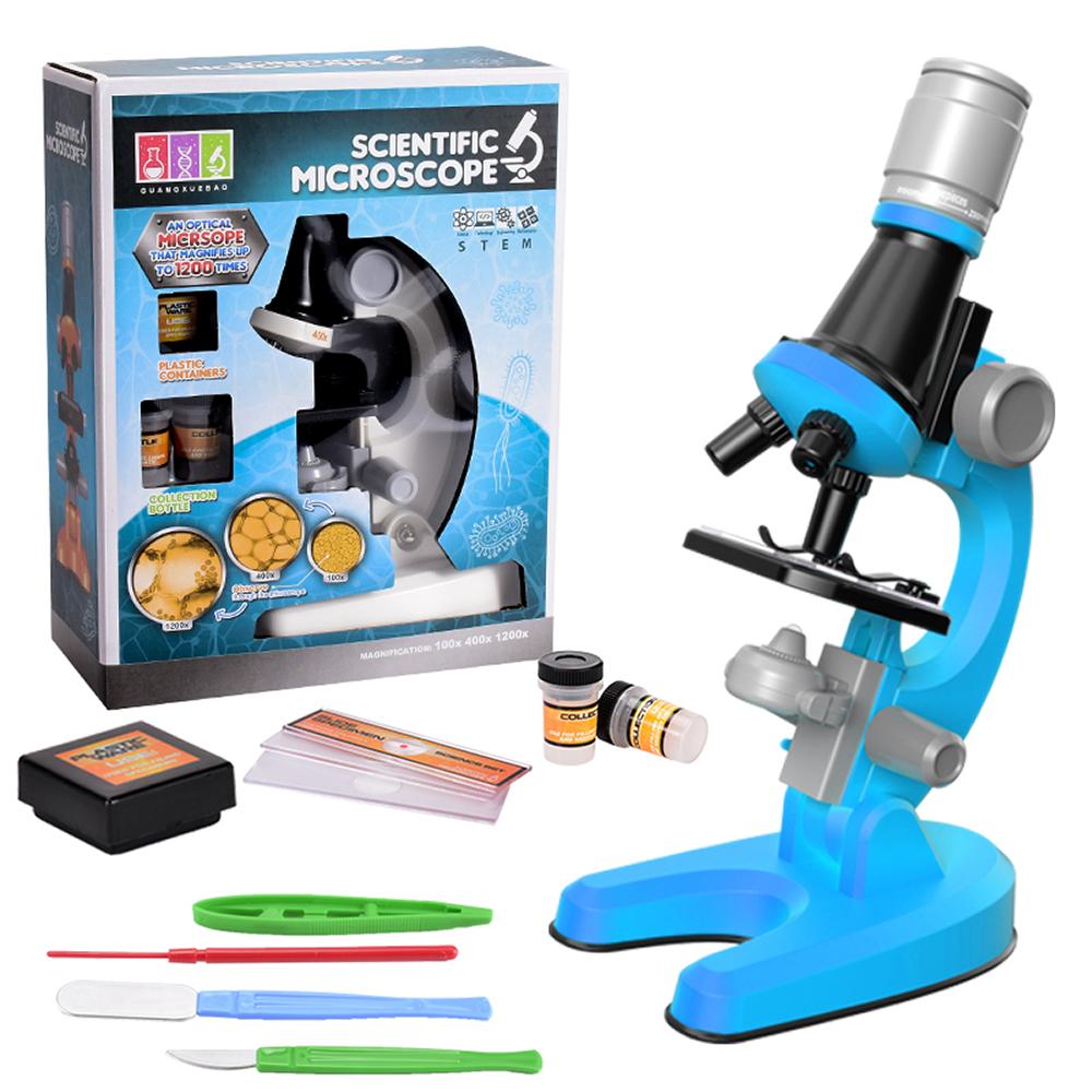 Kinder Mikroskop Biologie Labor LED 1200x Schule Wissenschaft Experiment Kit Bildung Wissenschaftliche Spielzeug Geschenke Für Kinder Wissenschaftler