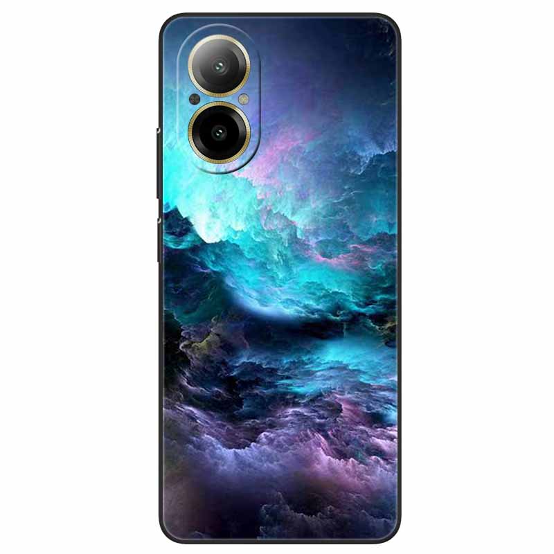 For Realme C67 4G Case Animals Painted Black TPU Silicone Soft Bumpers for RealmeC67 4G C 67 RMX3890 Phone Covers Wolf Cool Bags