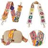 Hand DIY Embroidery Vintage Style Adjustable Shoulder Strap Colorful Crossbody Replacement Strap Handbags Purse Accessory Strap