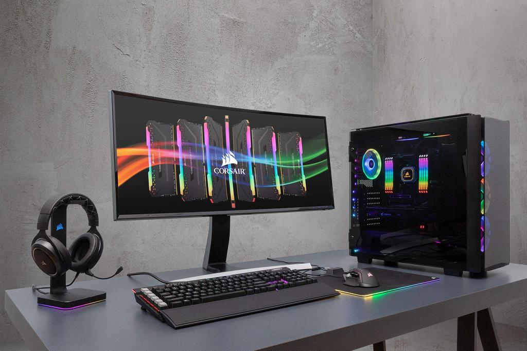Corsair DDR4-3600MHz Desktop PC Memory VENGEANCE RGB PRO Series 32GB [16GB X 2] CMW32GX4M2Z3600C18