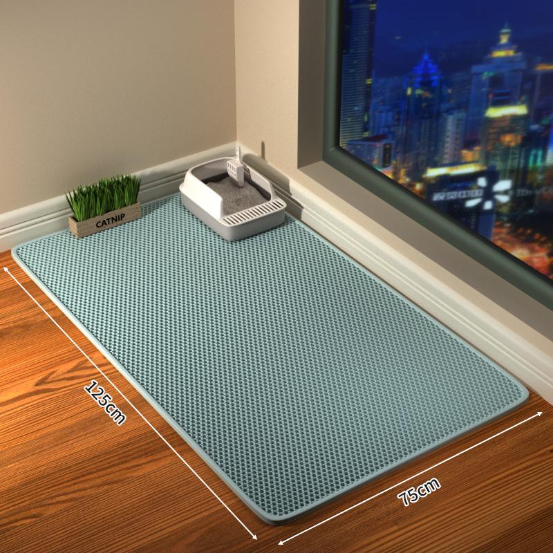 Podložka pod kočkolit s dárkem Dvouvrstvá voděodolná podložka pod kočičí záchod Protiskluzová podložka pod písek pro kočky Omyvatelná podložka na postel Čistící podložka Produkty