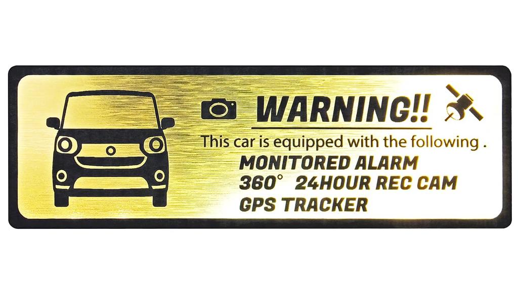 Honami Works Security Emblem for 1st Generation MOVE CANBUS Dash GPS and Sticker (Pre-MC) LA800/810, 24-Hour Surveillance, Cam, Tracker, (Gold)