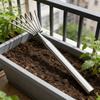 Small Garden Rake Steel Farming And Gardening Small Flowers Vegetables Tools Digging Leveling Loosening Soil Yard Lawn