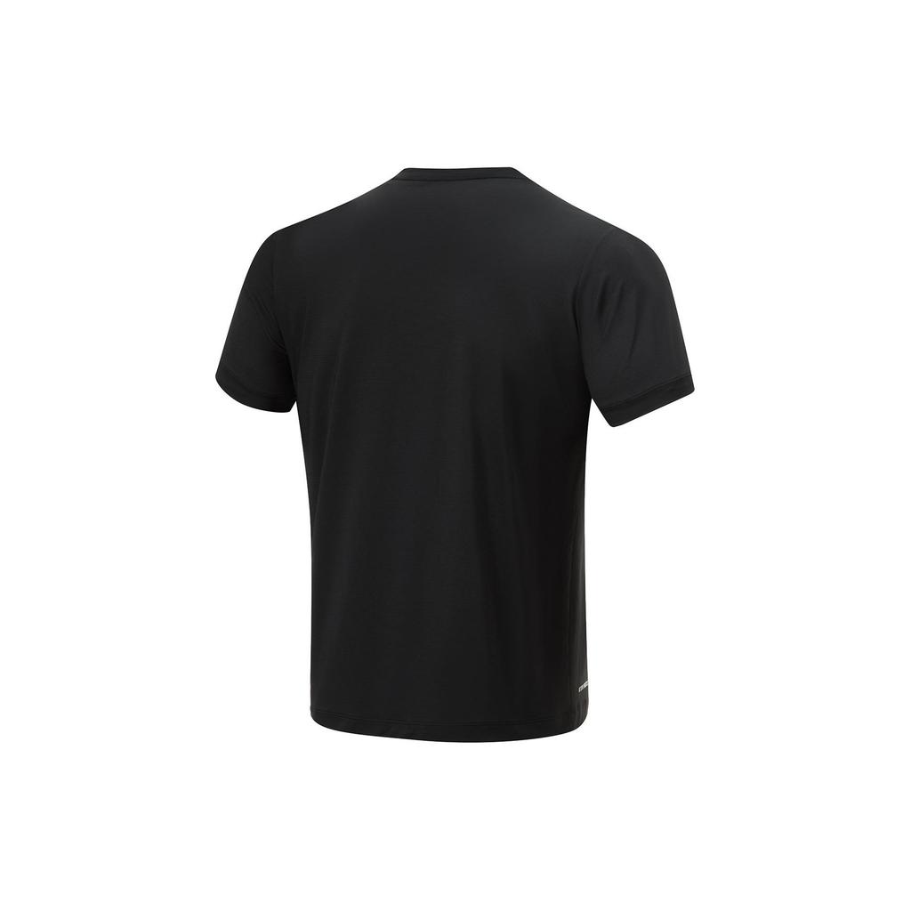 Li-Ning Fitness Series Logo Moisture-Wicking Quick-Dry Short Sleeve T-Shirt Men Tops Black ATSU417-1