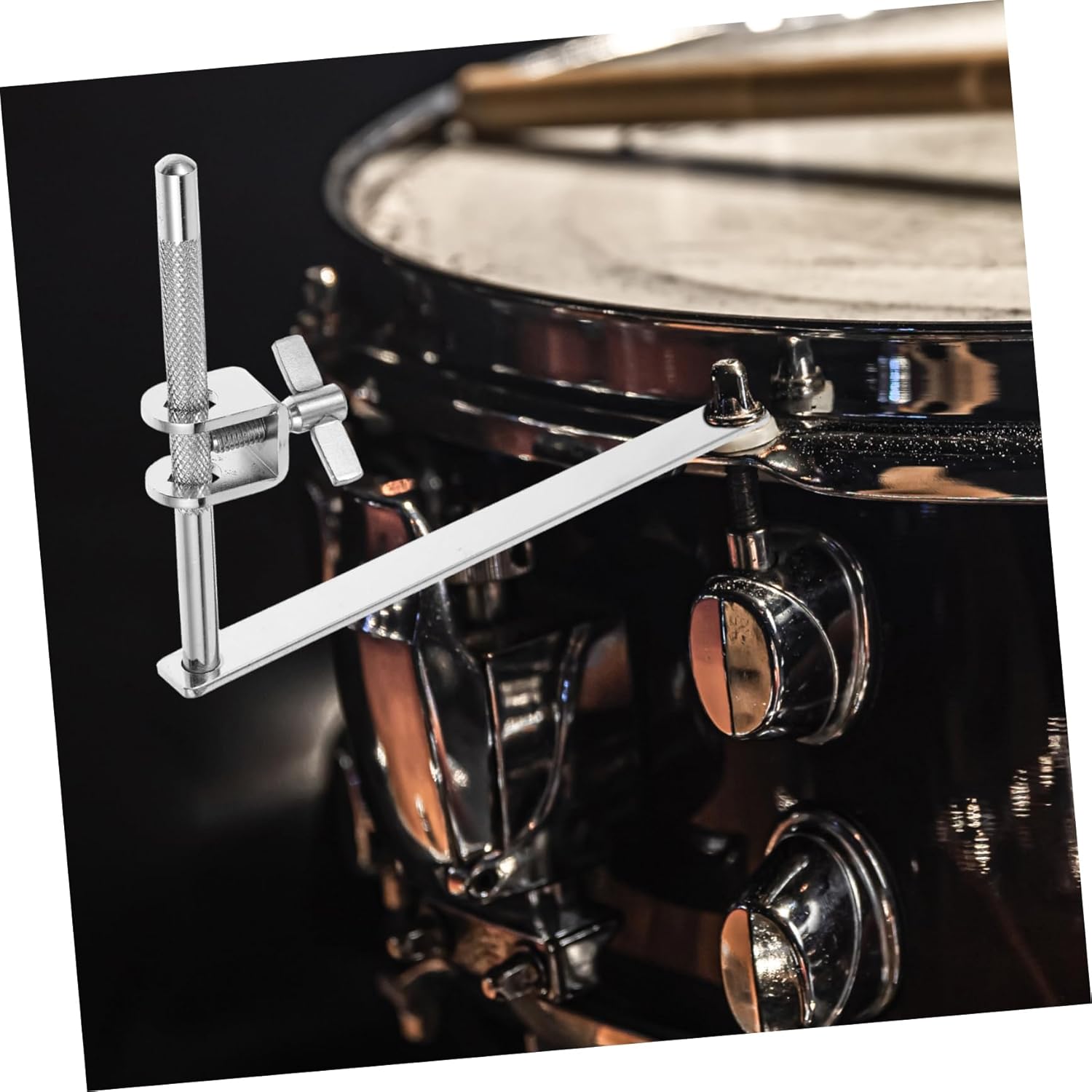 SUPVOX 1 Set Snare Drum Extension Bracket Cowbell for Drum Set Metal Holder Drum Kit Cowbell Holder Cowbell Mount Clamp Cowbell Mount Clip Non-slip