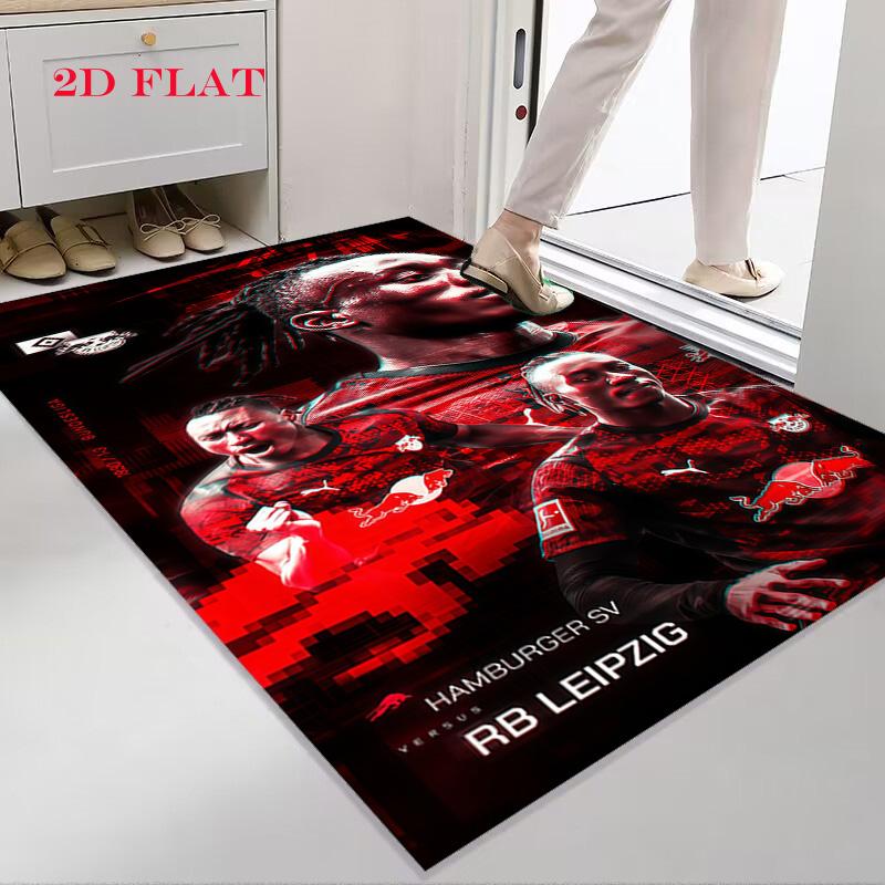 Tappeto RB Leipzig per Soggiorno Camera da Letto Casa Decorazione Divano, Tappetino Antiscivolo per Giochi Bambini