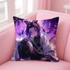 Demon Slayer Kimetsu No Yaiba Anime Kissenbezug Anti-Milben Kissenbezug Versteckter Reißverschluss Seidiger Kurzer Plüsch Sofakissenbezug