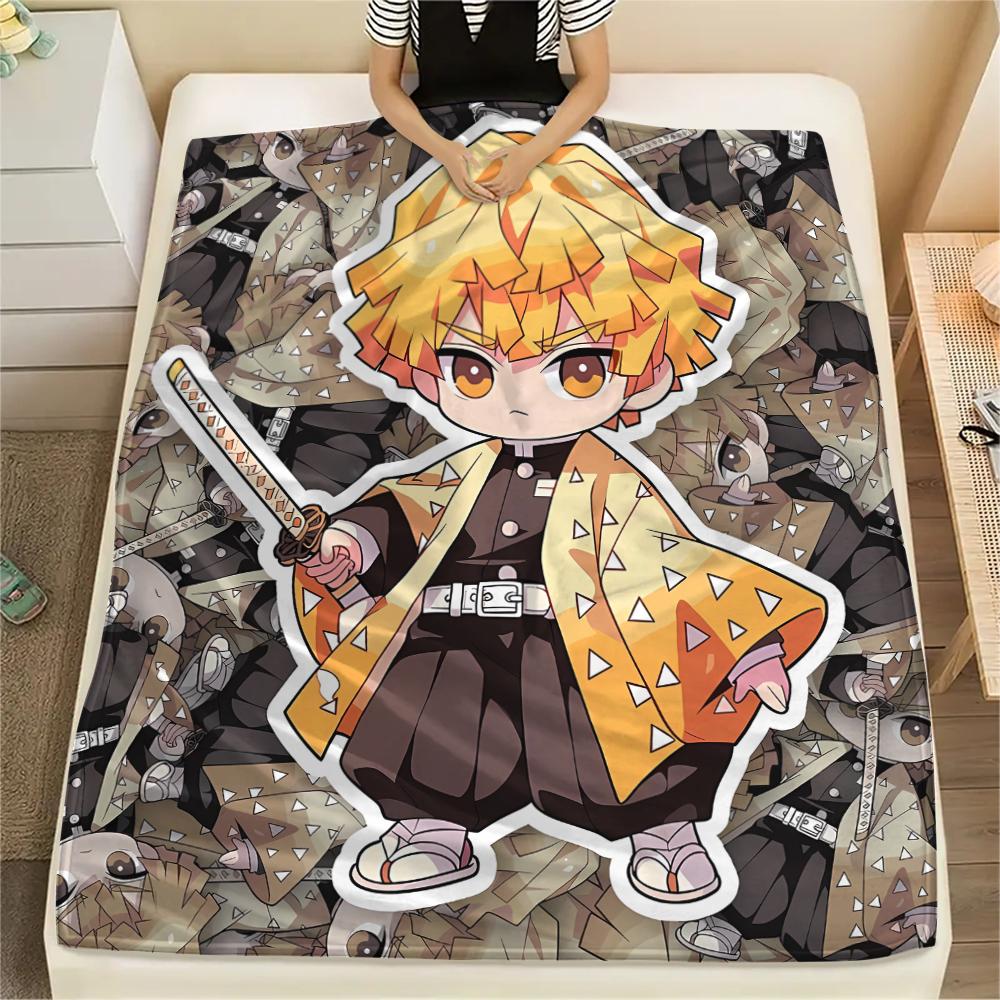 

1PC Demon Slayer Print Flannel Blanket, High quality All Seasons, Home Decor, Warmth and Comfort, Perfect for Christmas Gifts 80cm x 120cm
