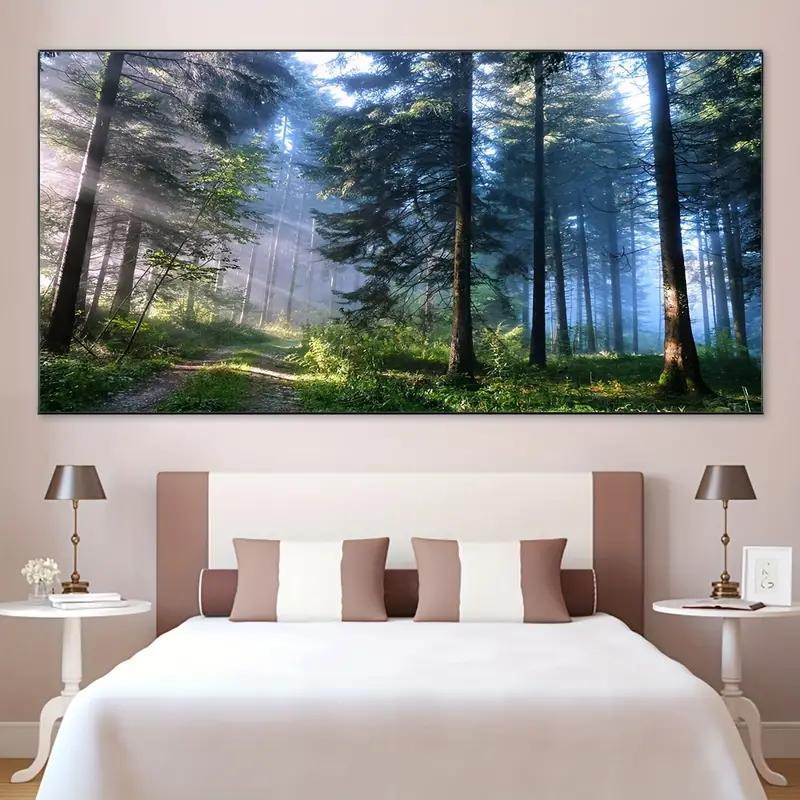 Affiche Toile Sans Cadre, Art Moderne, Paysage Forestier, Cadeau Idéal Pour Chambre à Coucher Salon Couloir, Art Mural, Décoration Murale,