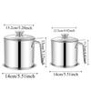 304 Stainless Steel Stainless Steel Oil Pot 1.4L/1.8L Oil Filter Pot  Kitchen Supplies
