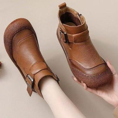 Daily Fashion Retro Retro Autumn and Winter New Winter Platform Comfortable Soft Sole Platform Short Boots Women's Shoes