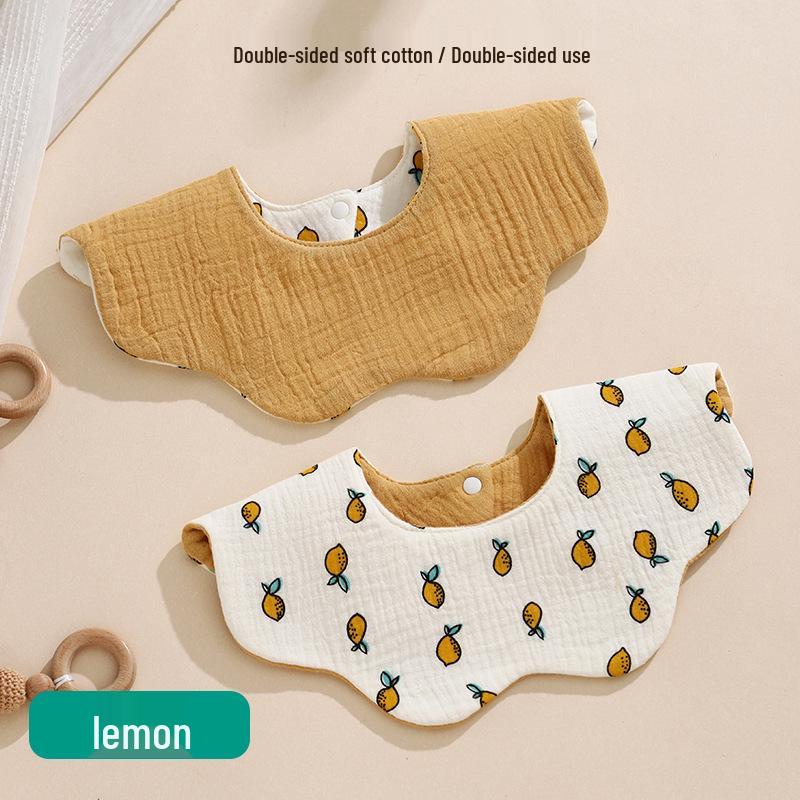 Korean Style 360° Waterproof Baby Bibs - Double-Sided Pure Cotton Gauze