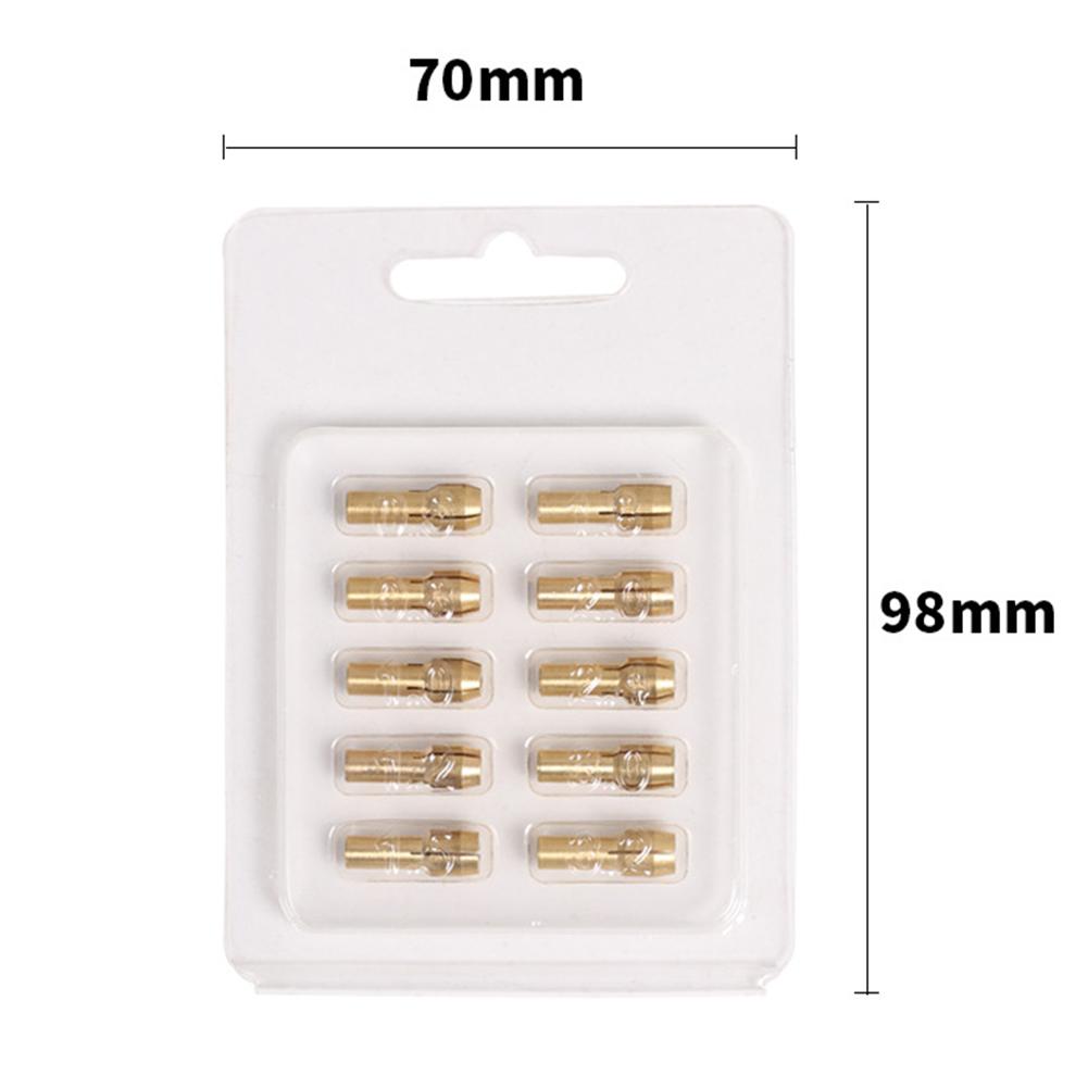5Pack 10Pcs/Set 3.2/3.0/2.4/2.0/1.8/1.5/1.2/1.0/0.8/0.5mm Drill Brass Collet Rotary Tool For Electric Motor Shaft Drill Bit Tool
