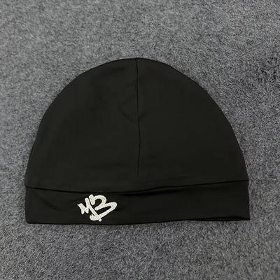 Y2K hip-hop retro móda ležérní všestranná pánská a dámská pletená čepice s výšivkou písmen a dvouvrstvým designem