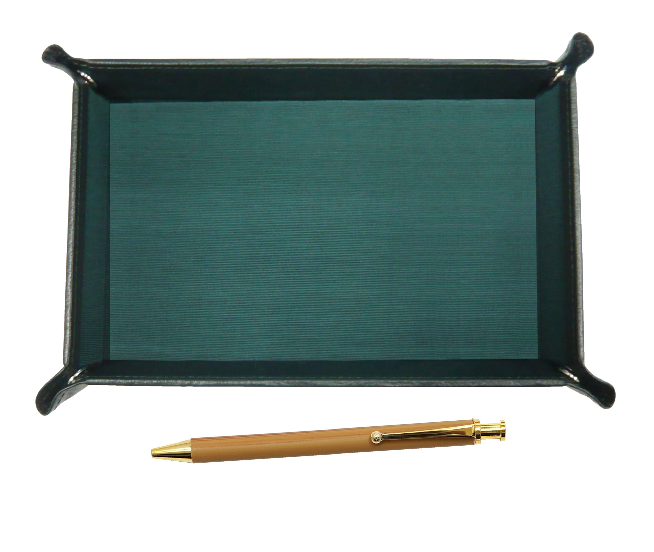 

Japanese moss green cowhide pen tray bamboo pattern ballpoint pen set TRAMG-FB300CB