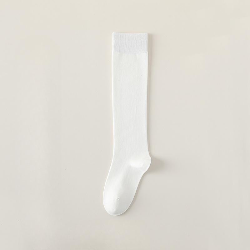 Female Spring and Autumn Pure Cotton Thin Pressure Long Leg Socks