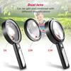 30X Handheld Magnifier with 6 Light, Jeweler Loupes Lighted Magnifying Glass-USB Rechargeable for Seniors Reading Coins Crafts Jewelry Hobbies