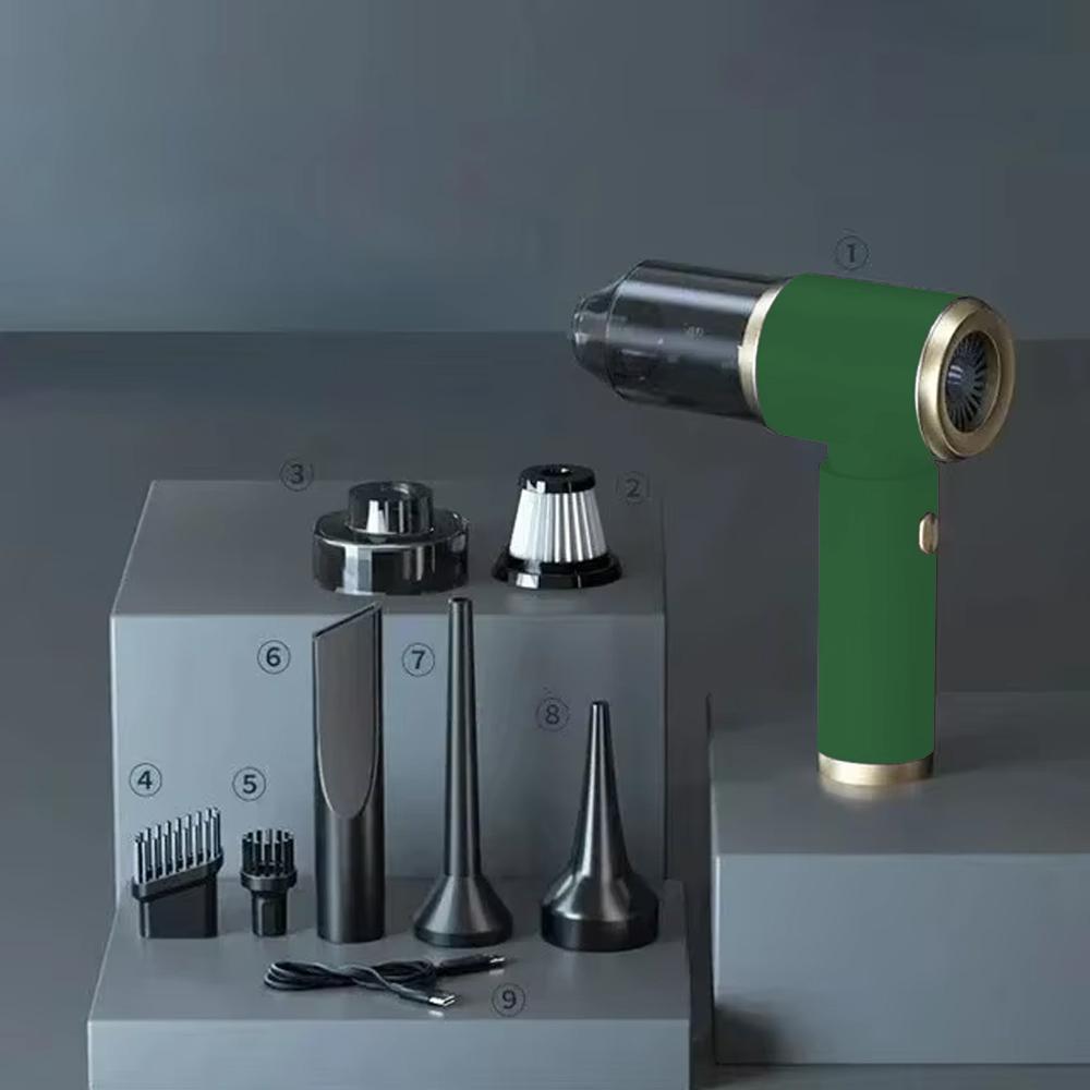 

Автомобильный пылесос с сильным всасыванием, мини-портативный беспроводной пылесос, мощная уборочная машина для автомобиля, уборочная машина для дома зелёный