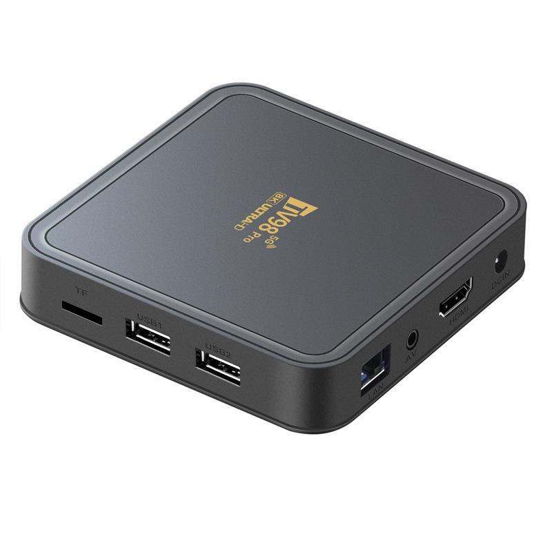 8K HD TV Box TV98PRO with 60fps, 5G WiFi, Bluetooth, and Voice Remote Control